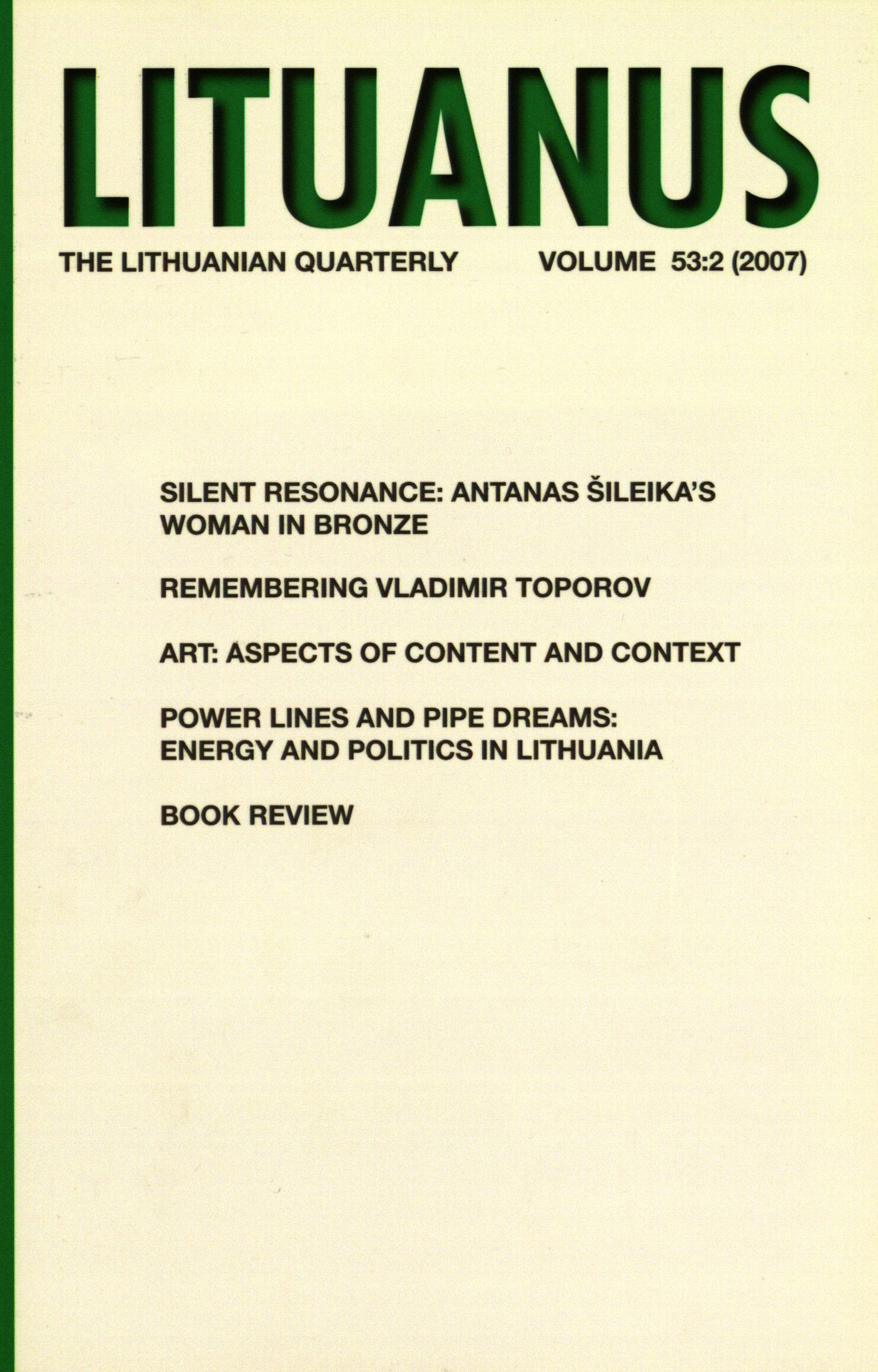 Lituanus / A. V. Dundzila, Editor-in-Chief ... [et al.]. - 1954- - 2007-Nr.2